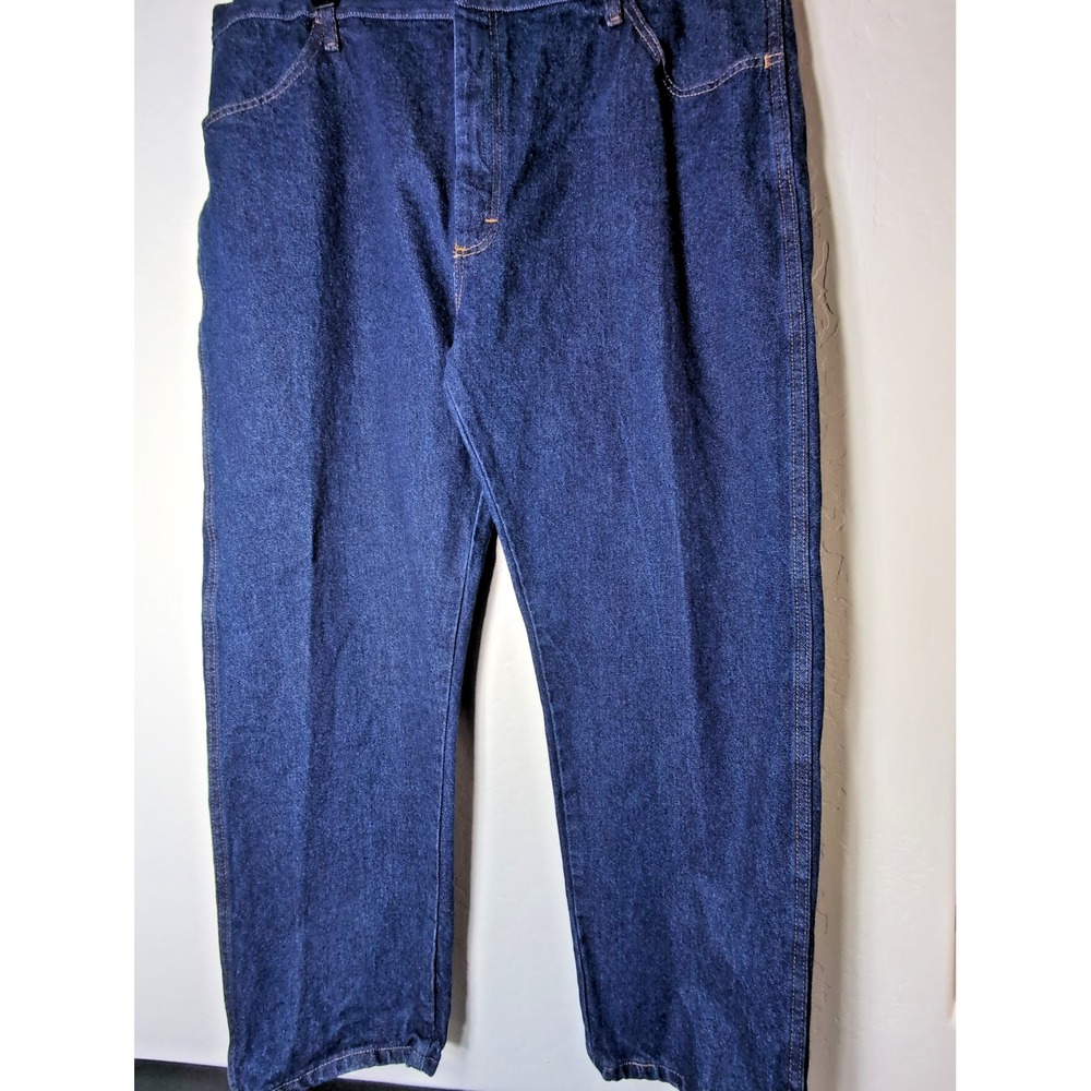 Rustler Jeans Men's 42 X 30 Dark Wash Straight Leg Stretch Western Ranch